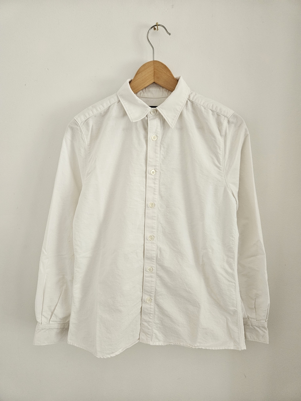 A.P.C Rue Madame Paris White Button-Up Shirt Small Size 36